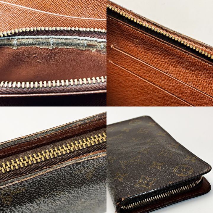 LOUIS VUITTON ルイヴィトン モノグラム ポルト モネ・ジップ M61727 ブラウン 長財布 レディース  ゴールド金具｜中古｜なんでもリサイクルビッグバン