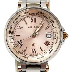 ☆☆ CITIZEN シチズン XC クロスシー H240-T018238 ピンク系 電波ソーラー レディース 腕時計 Aランク
