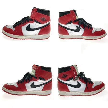  NIKE ナイキ AIR JORDAN 1 エアジョーダン 1 スニーカー 130207 ホワイト×レッド SIZE 26cm メンズ