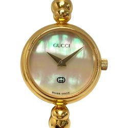 ☆☆ GUCCI グッチ バングルウォッチ 2700L シェル文字盤 クォーツ レディース 腕時計 Bランク