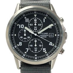 ☆☆ SEIKO セイコー PULSAR パルサー VD57-X150 ブラック系 クォーツ メンズ クロノグラフ 腕時計 イギリス空軍ミリタリー民生モデル Bランク