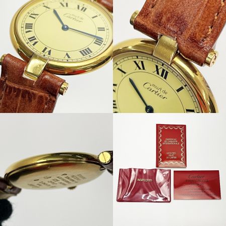  Cartier カルティエ マストヴァンドーム ヴェルメイユ Ref.590003 SV925 クォーツ レディース 腕時計 証明書有