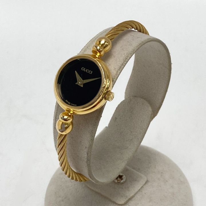 GUCCI グッチ バングルウォッチ 2700.2.L ブラック GP クォーツ  