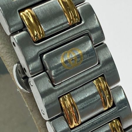  GUCCI グッチ 11Pダイヤ デイト 9000M 11Pﾀﾞｲﾔ ブラック GP コンビ クォーツ メンズ 腕時計