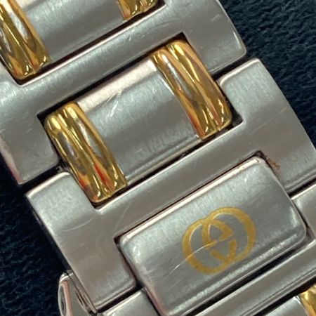  GUCCI グッチ 11Pダイヤ デイト 9000M 11Pﾀﾞｲﾔ ブラック GP コンビ クォーツ メンズ 腕時計