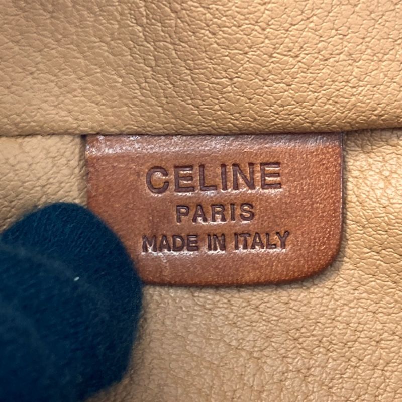 中古】 CELINE セリーヌ マカダム柄 バニティバッグ MC96 ブラウン ...