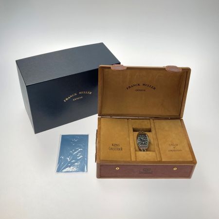  FRANCK MULLER コンキスタドール キング Ref.8002SC ブラック 自動巻き メンズ 腕時計 箱有
