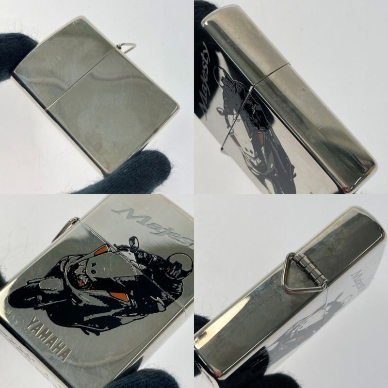 中古】 ZIPPO ジッポ ライター 2000年製 YAMAHA Majesty バイク ケース