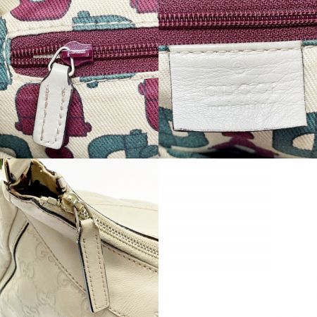  GUCCI グッチ グッチシマ 190525 アイボリー ハンドバッグ ワンショルダーバッグ レザー レディース ゴールド金具 布袋有