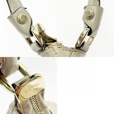  GUCCI グッチ グッチシマ 190525 アイボリー ハンドバッグ ワンショルダーバッグ レザー レディース ゴールド金具 布袋有