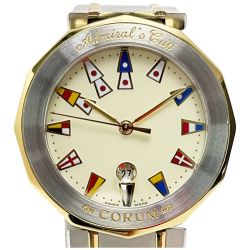 ☆☆ CORUM コルム アドミラルズカップ 99.810.21 V-52 アイボリー クォーツ  腕時計 メンズ 箱有 Bランク
