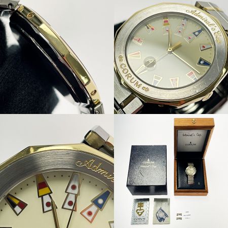  CORUM コルム アドミラルズカップ 99.810.21 V-52 アイボリー クォーツ  腕時計 メンズ 箱有