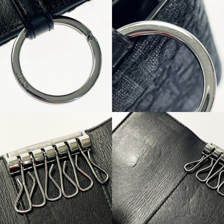  Christian Dior クリスチャンディオール オブリーク 12-BO-0292 ブラック キーケース キーリング トロッター 6P