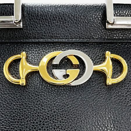 GUCCI グッチ ズゥミ スモール トップハンドルバッグ 569712 ブラック ショルダーバッグ レザー  レディース｜中古｜なんでもリサイクルビッグバン