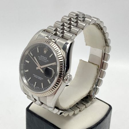  ROLEX ロレックス デイトジャスト D番 116234 ブラック SS×WG 自動巻き メンズ 腕時計