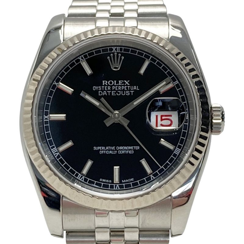 ロレックス ROLEX 116234 D番(2005年頃製造) ブラック メンズ 腕時計
