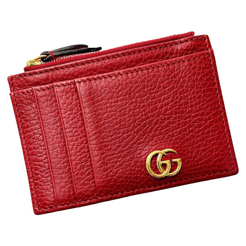 中古】 GUCCI グッチ マーモント 574804 レッド カードケース パス