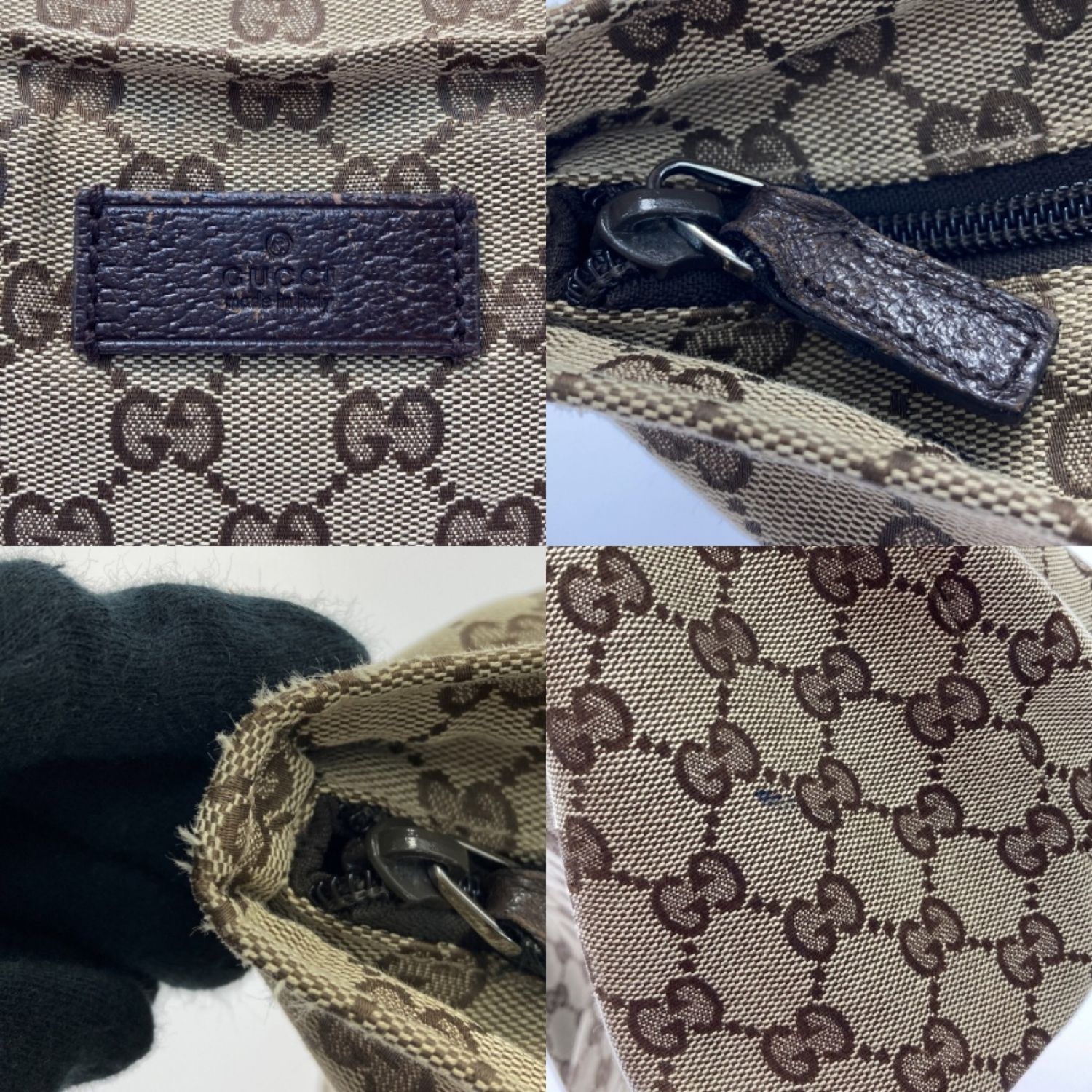 中古】 GUCCI グッチ GGキャンバス トートバッグ 131230 ブラウン