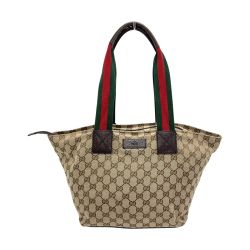 ☆☆ GUCCI グッチ GGキャンバス トートバッグ 131230 シェリー シェリーライン キャンバス×レザー Cランク