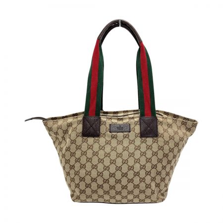  GUCCI グッチ GGキャンバス トートバッグ 131230 シェリー シェリーライン キャンバス×レザー
