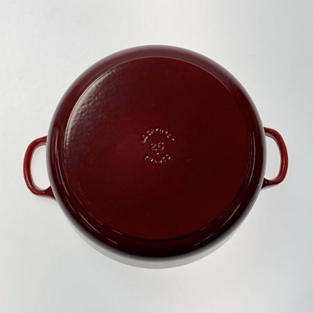  LE CREUSET ルクルーゼ  ココット・ロンド 26cm ガス・IH対応 チェリーレッド