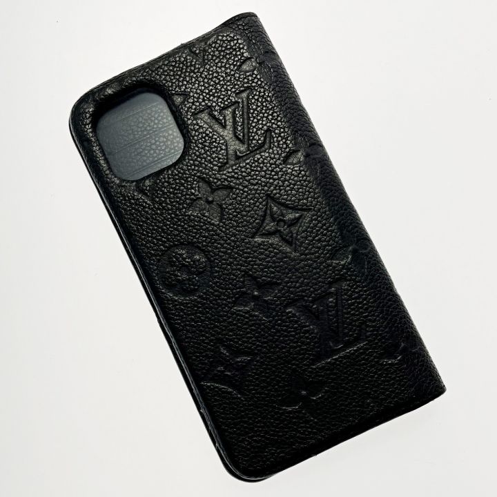 LOUIS VUITTON ルイヴィトン モノグラムアンプラント IPHONE 11 フォリオ M69709 ノワール  手帳型/カード入れ付ケース｜中古｜なんでもリサイクルビッグバン