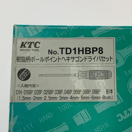 KTC ケーティーシー 《 樹脂柄ボールポイントヘキサゴンドライバセット 》８本組 / TD1HBP8 ブラック