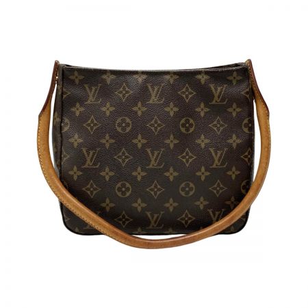  LOUIS VUITTON ルイヴィトン モノグラム ルーピングMM M51146 ブラウン ショルダーバッグ ワンショルダー 布袋有