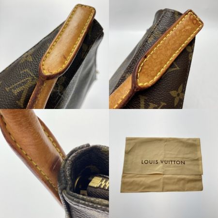  LOUIS VUITTON ルイヴィトン モノグラム ルーピングMM M51146 ブラウン ショルダーバッグ ワンショルダー 布袋有