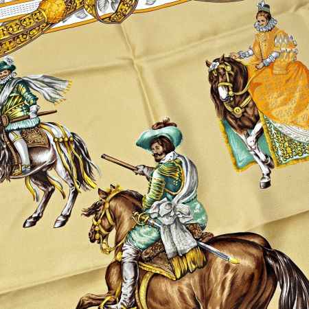  LOEWE ロエベ VELAZQUEZ ECUESTRE マルチカラー スカーフ シルク100％ レディース