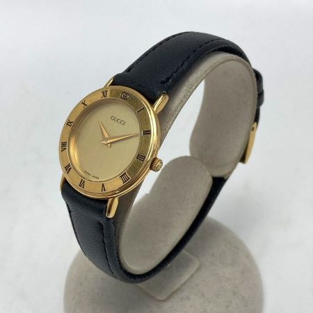 中古】 GUCCI グッチ GP 3000.2.L ゴールド文字盤 クォーツ レディース