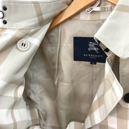  BURBERRY LONDON バーバリーロンドン チェック トレンチコート B1A31-305-40 アイボリー サイズ 38 レディース