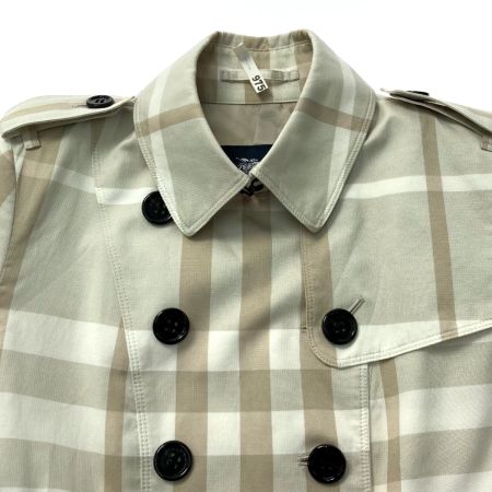  BURBERRY LONDON バーバリーロンドン チェック トレンチコート B1A31-305-40 アイボリー サイズ 38 レディース