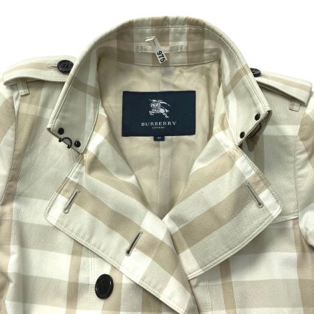  BURBERRY LONDON バーバリーロンドン チェック トレンチコート B1A31-305-40 アイボリー サイズ 38 レディース
