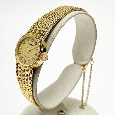  RADO ラドー クォーツ Ref.133.9699.2 ゴールド ステンレススチール 12Pダイヤ レディース 腕時計