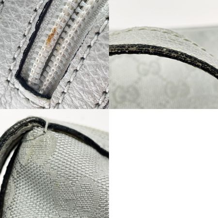  GUCCI グッチ GG トートバッグ 264210 シルバー ハンドバッグ キャンバス×レザー レディース シルバー金具