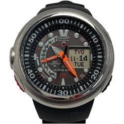 ☆☆ CITIZEN シチズン プロマスター ダイバーズ エコドライブ JV0000-01E 電波ソーラー メンズ 腕時計 箱・取説有 Bランク