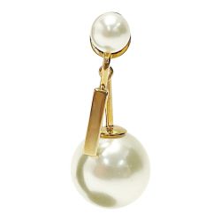 ☆☆ Christian Dior クリスチャンディオール My ABC トライバル レター ピアス E1018A GPxWH レディース 箱・布袋有 Aランク