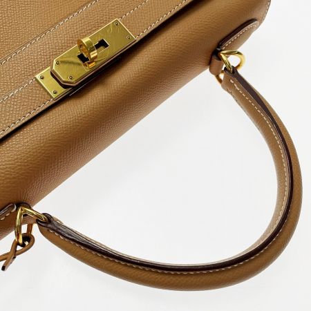  HERMES エルメス ケリー28 ヴォーエプソン □I刻印 キャメル ハンドバッグ レディース カデナ・鍵・クロシェット・ストラップ・布袋有
