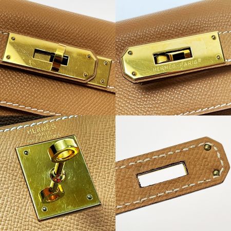  HERMES エルメス ケリー28 ヴォーエプソン □I刻印 キャメル ハンドバッグ レディース カデナ・鍵・クロシェット・ストラップ・布袋有