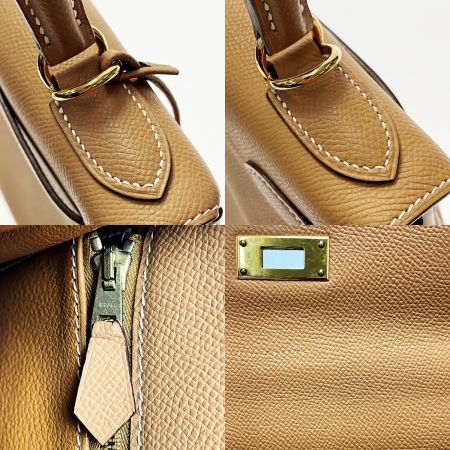  HERMES エルメス ケリー28 ヴォーエプソン □I刻印 キャメル ハンドバッグ レディース カデナ・鍵・クロシェット・ストラップ・布袋有
