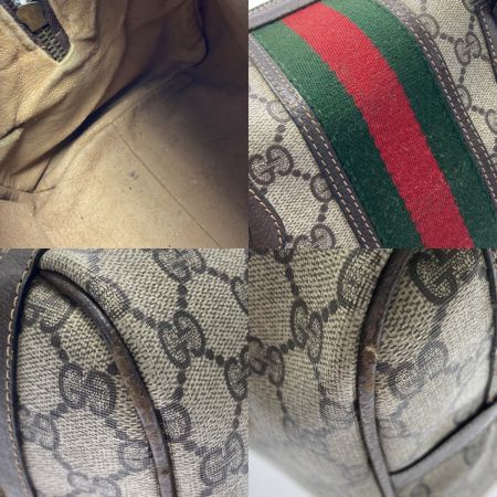  GUCCI グッチ GG柄 シェリーライン ミニボストン 67-01-4422 ブラウン ハンドバッグ オールドグッチ