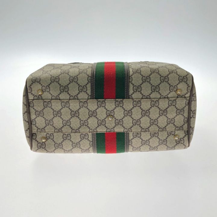 GUCCI グッチ GG柄 シェリーライン ミニボストン 67-01-4422 ブラウン ハンドバッグ オールドグッチ ｜中古｜なんでもリサイクルビッグバン