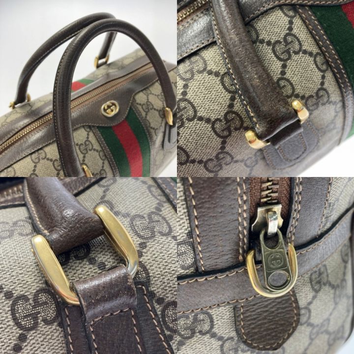 GUCCI グッチ GG柄 シェリーライン ミニボストン 67-01-4422 ブラウン ハンドバッグ オールドグッチ ｜中古｜なんでもリサイクルビッグバン