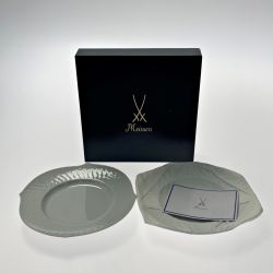 ☆☆ Meissen マイセン 《 波の戯れ 》2枚セット / ホワイト / プレート Aランク