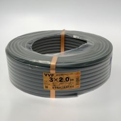 ☆☆ 富士電線工業(FUJI ELECTRIC WIRE) 富士電線《 VVFケーブル 平形 》100m巻 / 灰色 / VVF3×2.0  Sランク