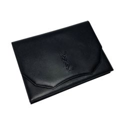 ☆☆ Yves Saint Laurent イブサンローラン YSLロゴ クラッチバッグ ブラック レザー ヴィンテージ Bランク