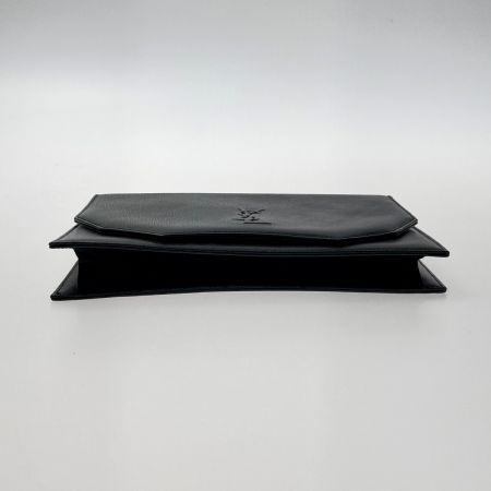  Yves Saint Laurent イブサンローラン YSLロゴ クラッチバッグ ブラック レザー ヴィンテージ