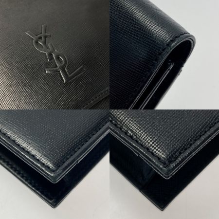  Yves Saint Laurent イブサンローラン YSLロゴ クラッチバッグ ブラック レザー ヴィンテージ