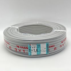 ☆☆ YAZAKI 矢崎《 VVFケーブル 平形 》100m巻 / 灰色 / VVF3×1.6 / 0513 Nランク